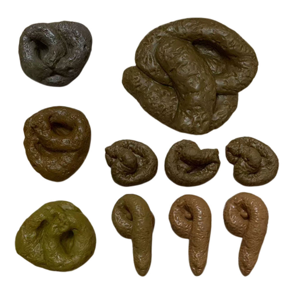 Fake Poop Gag Gift - 10개입, 실제와 흡사한 가짜 똥 장난용품,