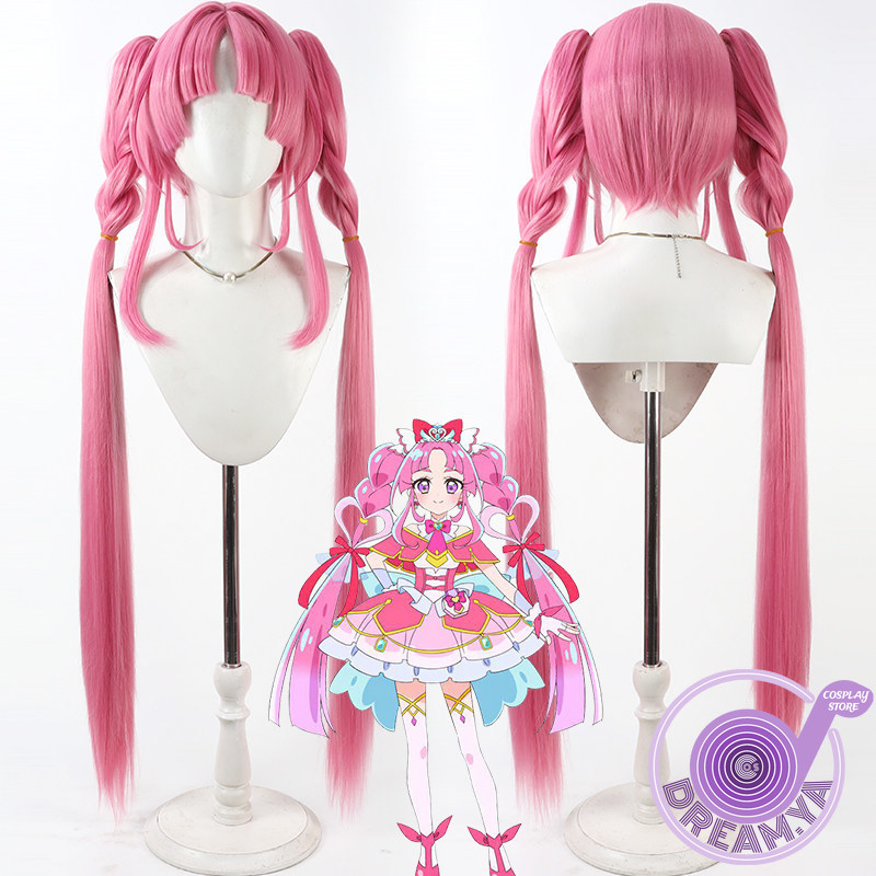 Anime Cosplay Wig Heat Resistant - 코바야시 미쿠루 코스프레 가발 핑크 롱