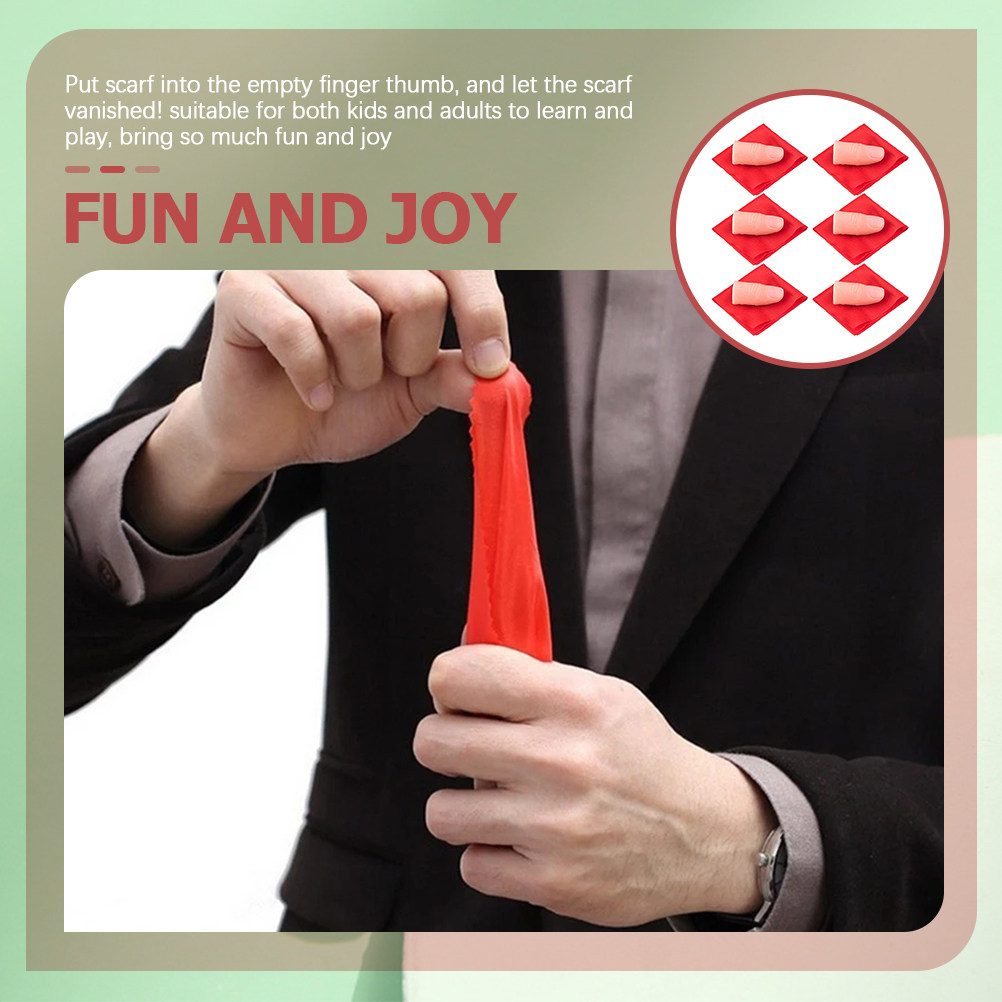Thumb Tip Magic Trick Set - 사라지는 실크 마술 세트 6개: 가짜