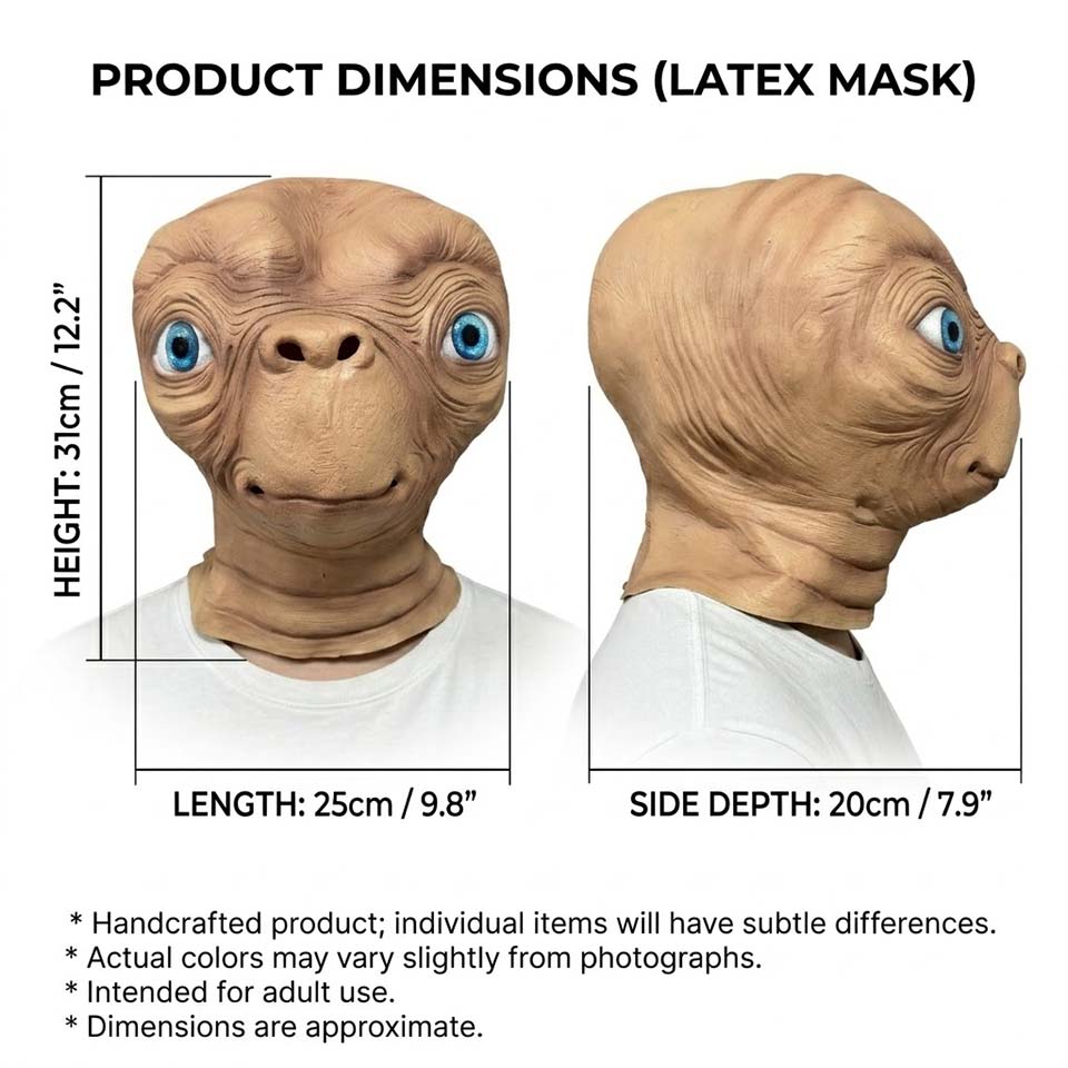 리얼리틱 ET 외계인 라텍스 마스크 할로윈 카니발 파티 - Latex Alien Mask Realistic 리뷰 및 가격