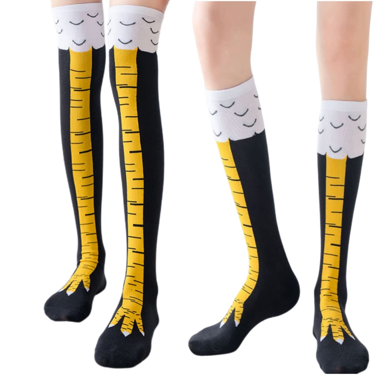 여성용 허벅지 높이 스타킹, 닭 발 프린트, 긴 양말, - Funny Chicken Leg Socks 리뷰 및 가격