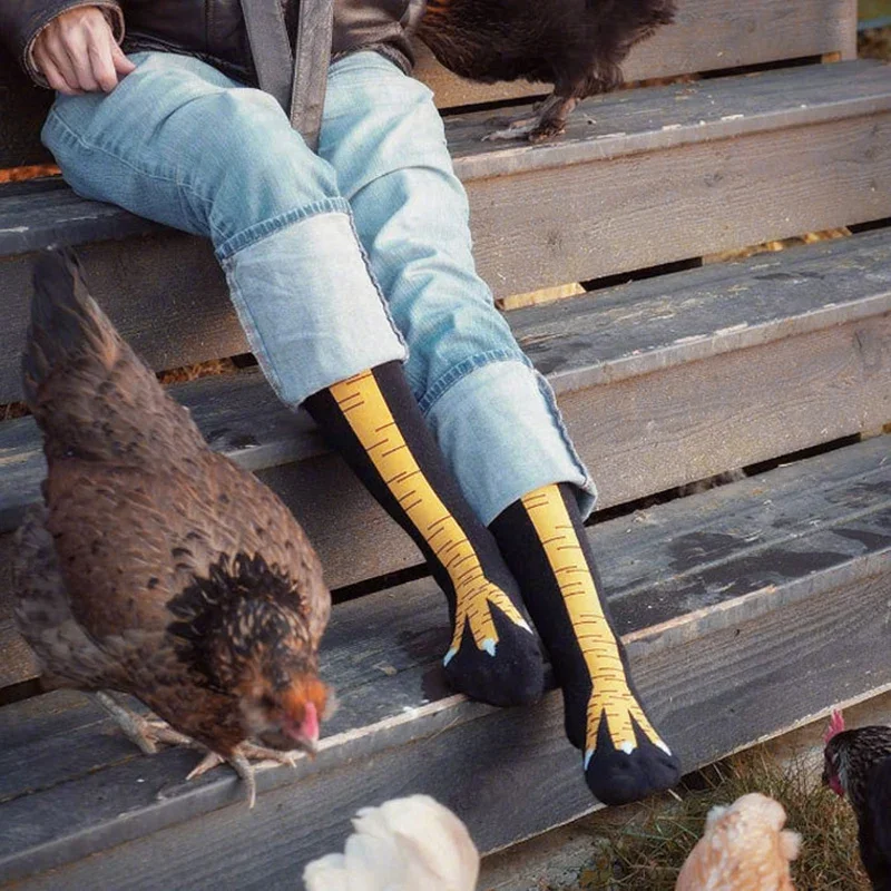 남자 재미 있은 3D 치킨 양말 인쇄 만화 코스프레 높 - Funny Chicken Leg Socks 리뷰 및 가격