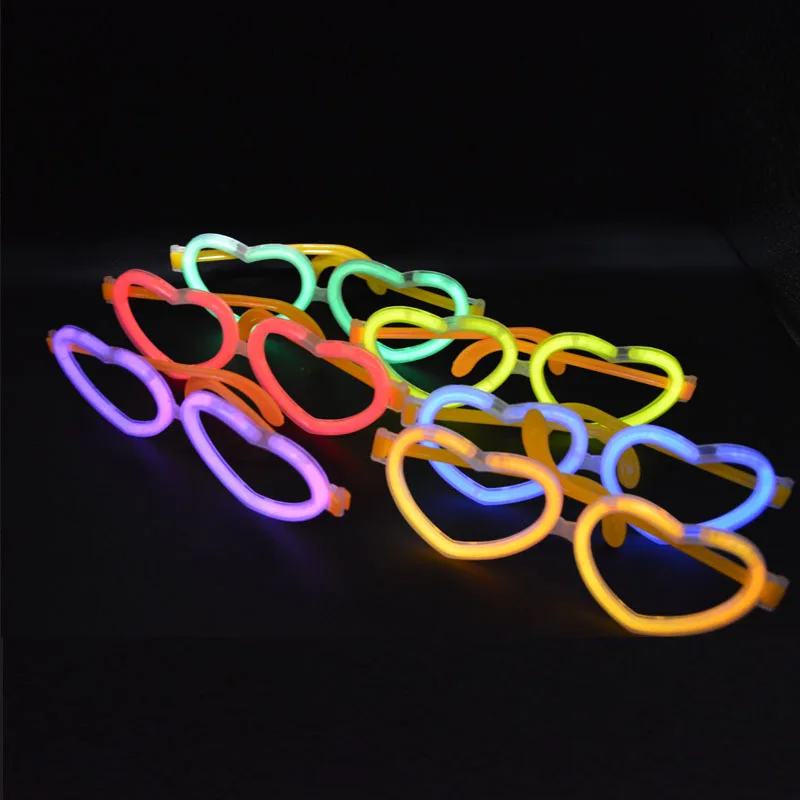 20 세트 축제 DIY 빛나는 하트 안경 형광 착용 글 - Glow In The Dark Party Glasses 리뷰 및 가격