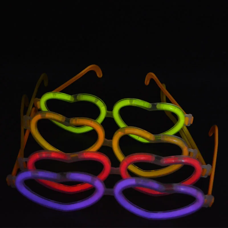 20 세트 축제 DIY 빛나는 하트 안경 형광 착용 글 - Glow In The Dark Party Glasses 리뷰 및 가격